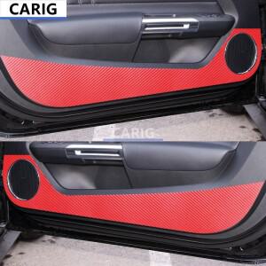 포드 머스탱 15-22 도어 방지 킥 스티커 수정  카본 인테리어 자동차 필름 악세사리