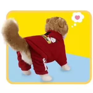 강아지 산리오 기모 올인원 포차코 1P 겨울 산책옷 강아지점퍼