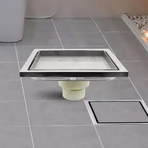 [제이프로젝]타일유가 스텐레스 SUS304 타일육가 150각 배수관50mm 스텐레스유가 하수도뚜껑 스텐타일유가