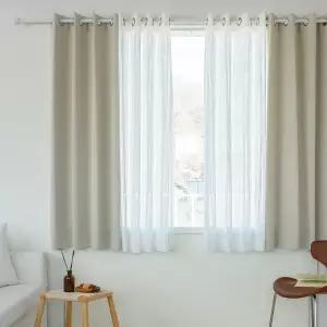 까르데코 노르딕 암막+베일리 쉬폰 창문커튼 4장+커튼봉10자