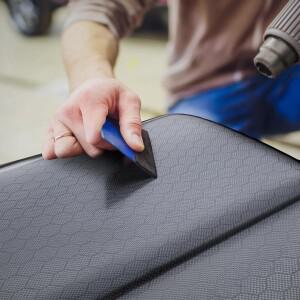 루보식 차량 오토바이에 대 한 검은 단조 탄소 섬유 비닐 포장 우주 유령 벌집 필름 자동차 스티커