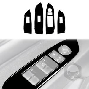 6Pcs 피아노 블랙 맞는 마즈다 cx-5 2017-2023 자동차 인테리어 창 리프트 패널  커버 스티커 기어 시프트
