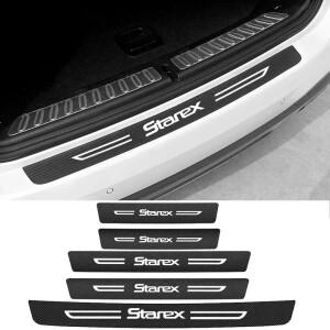 현대 스타렉스 엠블럼 자동차 프론트 전면 가드 도어 실 페달 카본 파이버 리어 트렁크 가죽  범퍼 악세사