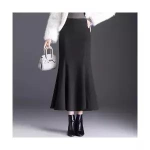여자 출근룩 정장 스커트 모직 머메이드 추동 중기장 힙밴드 캐시미어 롱 SPO마켓4