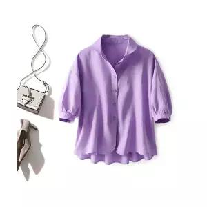 여자 셔츠 무지데님 원템4 스트레이트 무지 상의 린넨