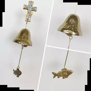 출입문종 십자가 1종 실버 황동 현관 출입 풍경 문종 도어벨