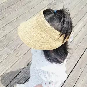 돌돌이 아동 썬캡 키즈 모자 여름야외 라탄 밀짚