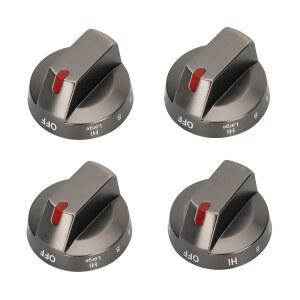 업그레이드된 4팩 DG64-00975A 전기 레인지 노브 교체, 삼성 스토브/오븐 부품에 적합한 쿡탑 노브, NE/NX9000T와 호환 가능