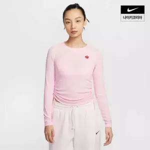 나이키 스포츠웨어 여성 골지 긴팔 크롭 탑 HV8728 663 125606