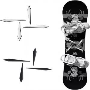 NOKOGMT 스노보드 스톰프 패드 8PCS - 부츠용 쿨 그립 트랙션 및 컨트롤을 위한 논슬립 풋 초보자용 클리어