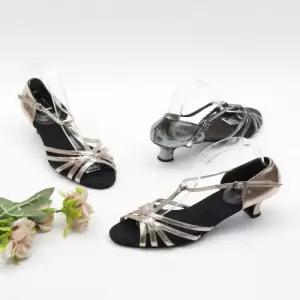 반짝이 101995 여성 댄스화 6.5cm 미들힐 기능화 구두 ACf8+3hXL