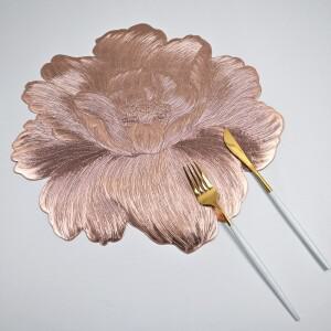 북유럽 스타일 연꽃 모양 장소 매트 세탁 가능 내열성 테이블 내유성 모란 꽃 단열 코스터