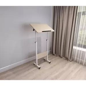 접이식 단상 강의대 강연대 흰색 두꺼움 이동식 스탠딩