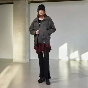 밑단 트임 슬림 부츠컷 데님팬츠 ER4DP260