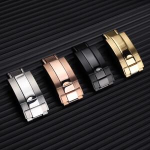 롤렉스 데이토나 요트 용 솔리드 스테인레스 스틸 버클  접이식 실버 9x16mm 클래식 스타일 절묘한 시계