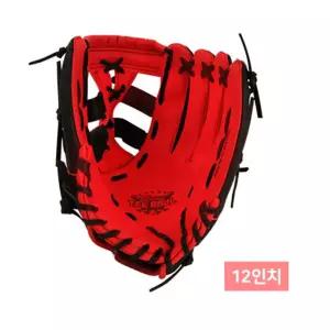 낫소 부드러운 합성피혁 티볼 글러브 12인치 레드 일반인 티볼용 야구동아리 야구트레이닝 입문용 야구수업