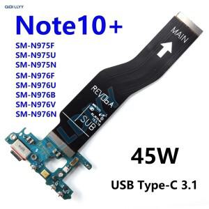 삼성 호환 Galaxy Note 10+ Plus N975F N976B USB 충전 포트 독 커넥터 보드 메인 마더보드 플렉스 케이블