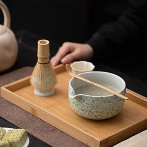 세라믹 말차 그릇 일본 대용량 홀더 거품기 스탠드 차 만들기 도구