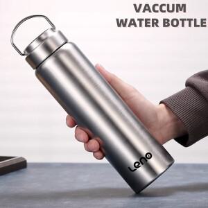 Leno 대용량 스테인레스 스틸 보온병 휴대용 진공 플라스크 절연 텀블러 핸들 온도 병 350/500/750mlml