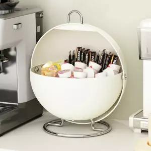 아트박스/피피드 구형 철제 수납함 탕비실 캡슐 커피 정리 보관함