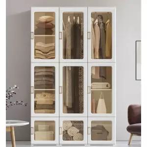 옷장 간이 북유럽 캐비닛 철제 슬라이딩 이불장 조립 침실 수납장 대형 우