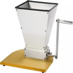 곡물 공장 수동 몰트 밀 보리 그라인더 2 조절 가능한 롤러 나무 베이스 13LB 스테인리스 스틸 분쇄기