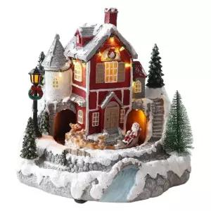 유럽풍 회전형 사슴 트리 산타 오르골 기차 크리스마스