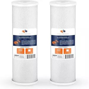아쿠아분 4 5 x 20인치 탄소 필터 카트리지 - 마이크론 코코넛 쉘 CTO 전체 하우스 우물 물 여과 DB20P