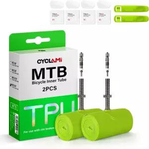 29인치 TPU 바이크 이너 튜브 초경량 산악 자전거 타이어 2팩 x 1.9/2.0/2.1/2.2/2.3/2.4/2.5 프레스타