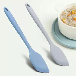 미니 일체형 실리콘 스파츌라 볶음주걱 베이킹 주방 고무 요리 이유식 조리