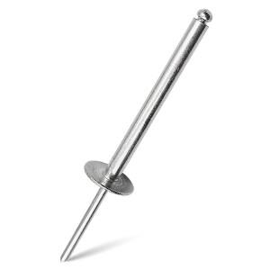 대형 플랜지 엑스트라 롱 리벳  알루미늄 돔 헤드 스틸 생크 맨드릴  슈퍼 오픈 엔드 블라인드 직경 3/16