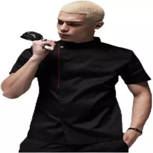 남성용 전문 셰프 유니폼 요리 재킷 음식 서비스 레스토랑 주방 코트 베이커 작업복 카페 웨이터 셔츠