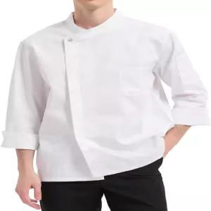 키치프 셰프 복장 남성 블랙 코트 긴 소매 재킷 주방용 유니폼 레스토랑 호텔