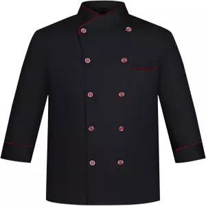 셰프 코트 긴팔 남녀 공용 재킷 남성용 통기성 요리 셔츠 맞춤 호텔 주방 레스토랑 작업복