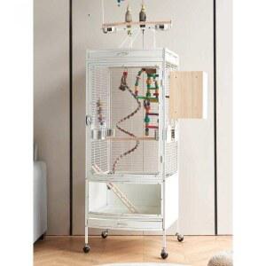 케 날림장 새집 둥지 스테인리스 투명 2층앵무새집 가방 원목 기본 조류용품