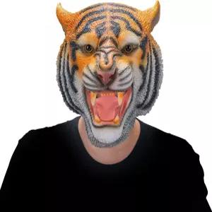 아킬로 타이거 마스크 야생 동물 라텍스 풀 헤드 리얼리스틱 할로윈 카니발 코스튬 파티를 위한 멋진