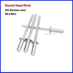 304 스테인레스 스틸 패스너 폐쇄 라운드 헤드 방수 리벳 부식 방지 산화 블라인드 풀 팅 M2.4-M6.4