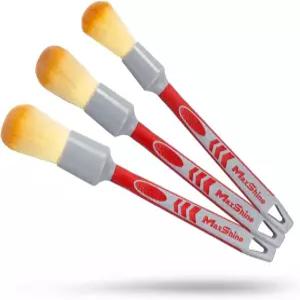 Maxshine 유니버설 3피스 울트라 소프트 디테일링 브러시 세트 u2013 인테리어 외부 가죽 엔진 베이 및