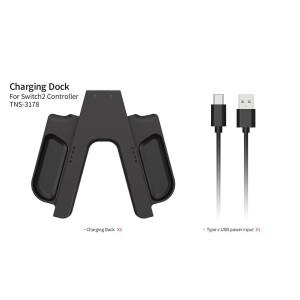 [호환품] 2 in 1 그립 충전 도크 (스위치 조이콘 휴대용 컨트롤러 NS 게임 액세서리용)