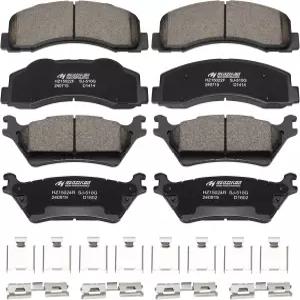 세라믹 전면 및 후면 브레이크 패드 12-20 포드 F-150 2012 2013 2014 2016 2017 2019 2020 4개의 키트