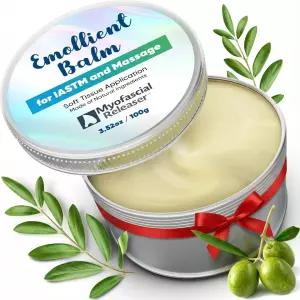 근막 이완 마사지 도구 에몰리엔트 밤 - 천연 에센셜 오일 요법용 크림 IASTM 근육 문지르기 초강력 과샤