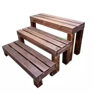 나무 계단 높은층계 층계 방부목 베란다 입구 현관 무릎보호 스탭스툴