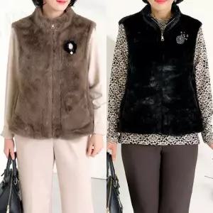 [엄마옷 로즈맘] 지윤하이넥에코퍼조끼