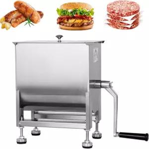 하카 수동 육류 믹서 15파운드/7.5L 10L 스테인리스 스틸 업데이트 및 조미료 소시지 버거 패티용 상업용