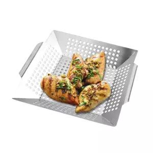 프리폼 사각 타공후라이팬 사각팬 바베큐팬 기름빼기 kPI7+4EdG