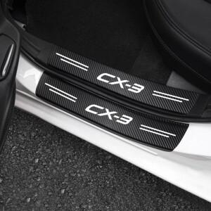 자동차 씰 페달 리어 범퍼 보호 스티커 카본 마쓰다 CX-3 방수 필름 악세사리