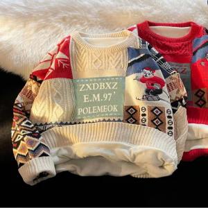 어글리 스웨터 빈티지 노르딕 크리스마스 니트 홈파티 맨투맨 기모