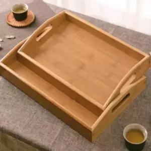 차트레이 대나무트레이 우드트레이 사각 손잡이