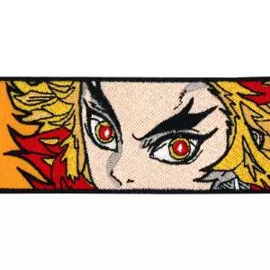 귀멸의칼날 렌고쿠 쿄쥬로 자수 패치 와펜 와팬 귀칼 벨크로 오바로크 가방 백팩 스티커