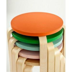 라운드체어 원목의자 원형스툴 컬러풀한 좌식 의자 블랙 통나무 심플 폭신한 모던 스툴 나무